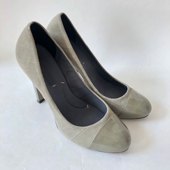 BCBG Max Azria Womens Suede Platform Pumps Heels 8 - Picture 2 of 8